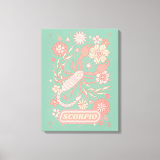 Schorpioen Hemelse Dierenriem Pastel Dromen Muur K Canvas Afdruk
