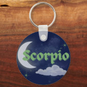 Schorpioen hemelse esthetische dromerige maan wolk sleutelhanger (Achterkant)