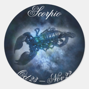 Schorpioen Horoscoop Zodiac Astrologie Teken Stick Ronde Sticker
