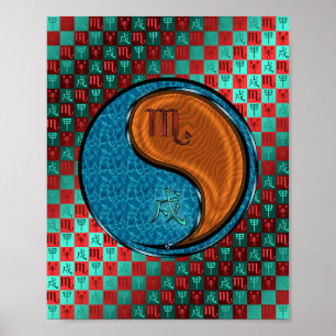 Schorpioen & Hout Hond Poster