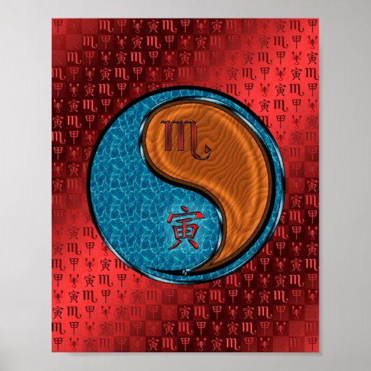 Schorpioen & Hout Tijger Poster (Voorkant)