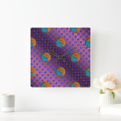 Schorpioen & Houten Os Vierkante Klok (Huis)