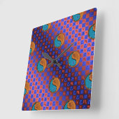 Schorpioen & Houten Os Vierkante Klok (Hoek)