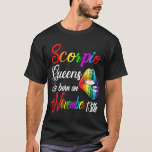 Schorpioen Koningin Sterrenbeeld Vrouw Geboren Op T-shirt