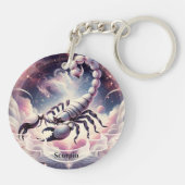 Schorpioen Kosmische Hemelse Zodiac Sleutelhanger (Achterkant)