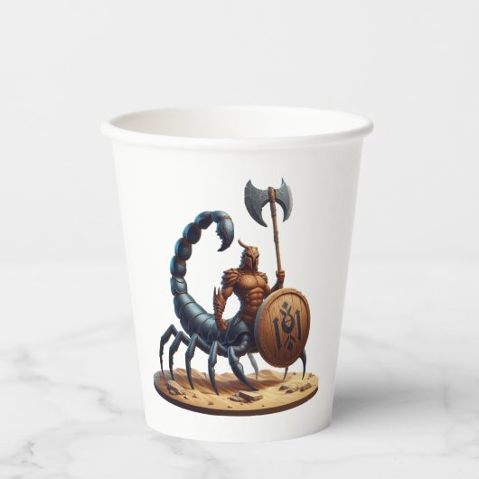 Schorpioen Man Papieren Bekers (Voorkant)