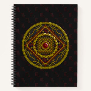 Schorpioen Mandala Spiraal Notebook Notitieboek