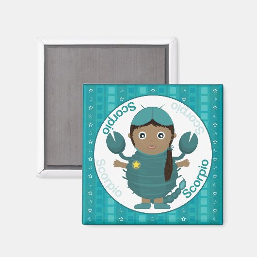 Schorpioen meisje karakter magneet (Voorkant / Achterkant)