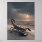 Schorpioen onder woestijnmaanlicht poster (Voorkant)