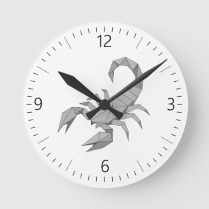 Schorpioen origami ronde klok
