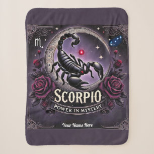 Schorpioen "Power in Mystery" Sherpa Blanket Deken