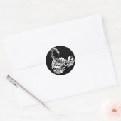 schorpioen ronde sticker (Envelop)