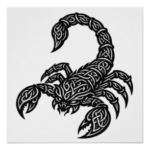Schorpioen Schorpioen Sigil — Mythieke Zodiac Inkw Perfect Poster