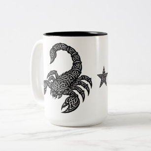 Schorpioen Schorpioen Sigil — Mythische Zodiacus I Tweekleurige Koffiemok