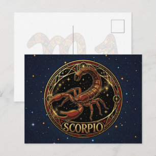 Schorpioen Schorpioen Sterrenbeeld Symbool Briefkaart