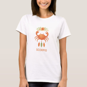 Schorpioen sterrenbeeld boho waterverf T-Shirt