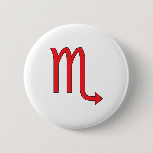 Schorpioen, sterrenbeeld, horoscoop ronde button 5,7 cm