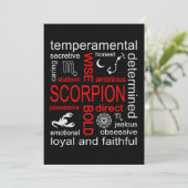 Schorpioen sterrenbeeld kaart (Staand voorkant)