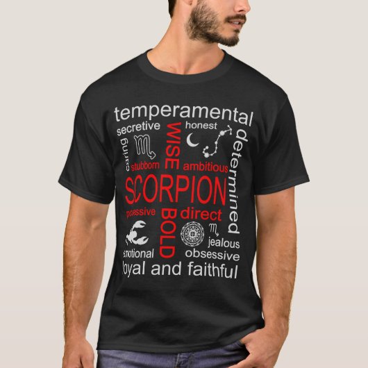 Schorpioen sterrenbeeld t-shirt (Voorkant)