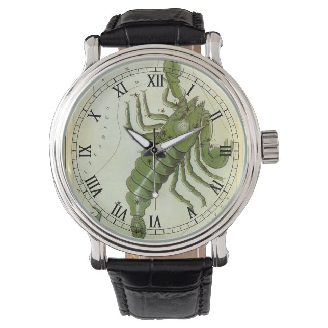 Schorpioen,  sterrenbeeld Urania's Mirror Horloge (Voorkant)