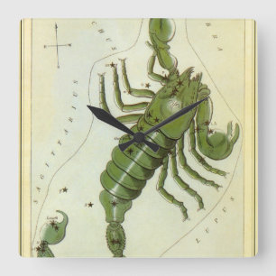 Schorpioen,  sterrenbeeld Urania's Mirror Vierkante Klok