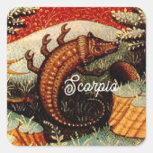 Schorpioen sterrenbeeld Verjaardag Vierkante Sticker (Voorkant)
