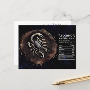 Schorpioen Sterrenbeeld Verjaardagsansichtkaart Briefkaart