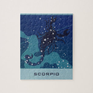 Schorpioen Sterrenbeeld, Vintage Zodiac Astrologie Legpuzzel