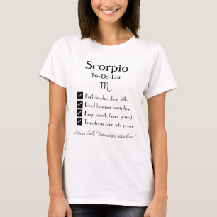 Schorpioen – takenlijst t-shirt