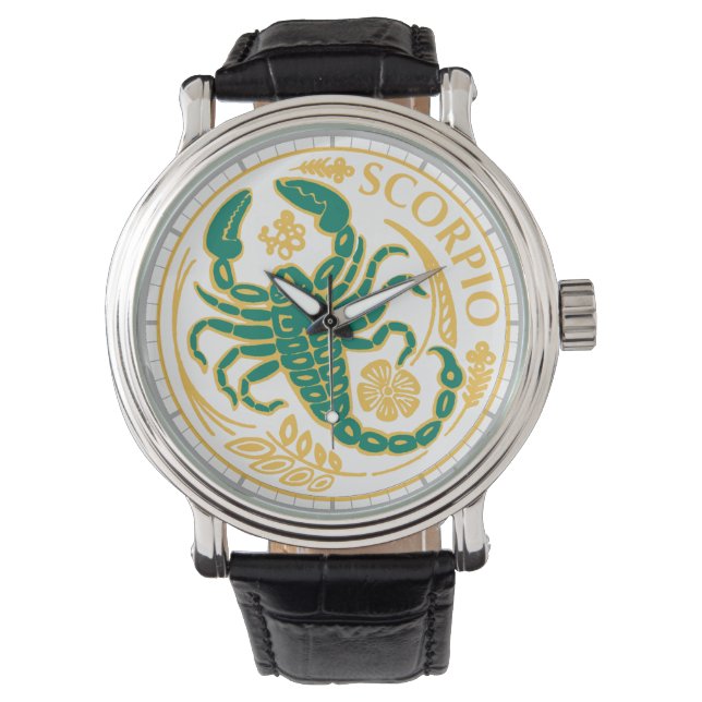 Schorpioen teken van de dierenriem horloge (Voorkant)