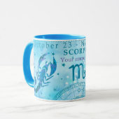  Schorpioen trekken gepersonaliseerd Mok (Voorkant links)