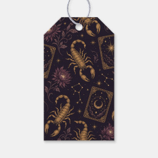 Schorpioen Vintage Tarot Cadeautags Cadeaulabel