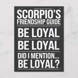Schorpioen Vriendschapsgids Grappig Quote Briefkaart