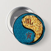 Schorpioen & Vuur Tijger Ronde Button 7,6 Cm (Voorkant /achterkant)