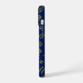 Schorpioen Zodiac + Astrologie Symbolen Patroon Gl iPhone 15 Hoesje (Linkerkant)