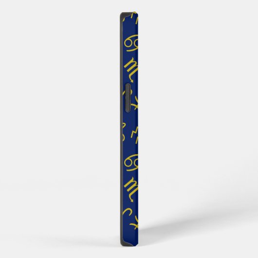 Schorpioen Zodiac + Astrologie Symbolen Patroon Gl iPhone Hoesje (Rechterkant)