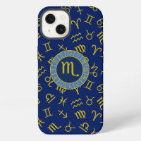 Schorpioen Zodiac + Astrologie Symbolen Patroon Gl