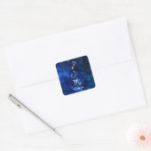 Schorpioen Zodiac Constellation Blue Galaxy Celest Vierkante Sticker (Envelop)