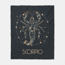 Schorpioen Zodiac Constellation Fleece Deken