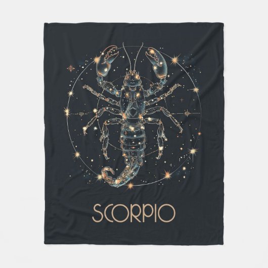 Schorpioen Zodiac Constellation Fleece Deken (Voorkant)