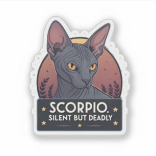Schorpioen Zodiac Sfinx Kat Stille Dodelijke Kunst Sticker