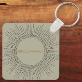 Schorpioen Zodiac Sleutelhanger Retro Zwart en Wit (Achterkant)