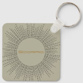 Schorpioen Zodiac Sleutelhanger Retro Zwart en Wit (Achterkant)