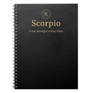 Schorpioen Zodiac Spiraal Notebook - Nep Leer Uite Notitieboek
