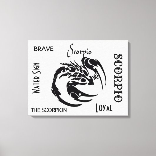 Schorpioen Zodiac Symbool Canvas Afdruk (Voorkant)