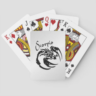 Schorpioen Zodiac Symbool en Teken Pokerkaarten