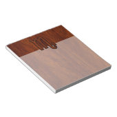 Schorpioen Zodiac Symbool in Mahonie Stijl Notitieblok (Schuin)