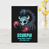 Schorpioen Zombie Kaart (Gele Bloem)