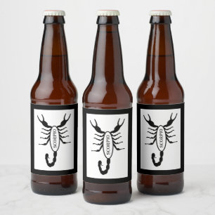 Schorpioen Zwart Scorpion Sterrenbeeld Bier Etiket