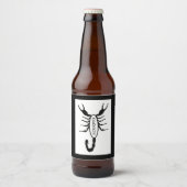 Schorpioen Zwart Scorpion Sterrenbeeld Bier Etiket (Voorkant)